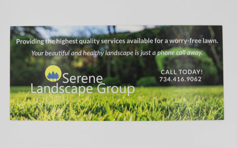 serene landscaping postcard